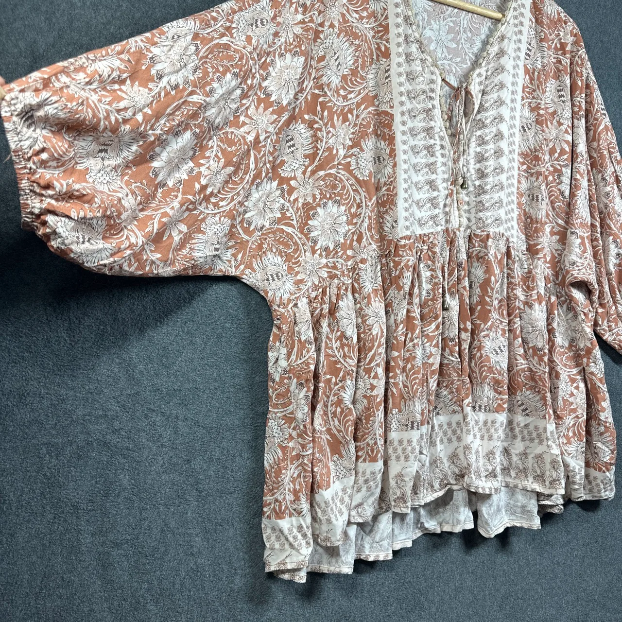 Jaase Indah Print Chloe Top oversized bohemian blouse size M — photo 5