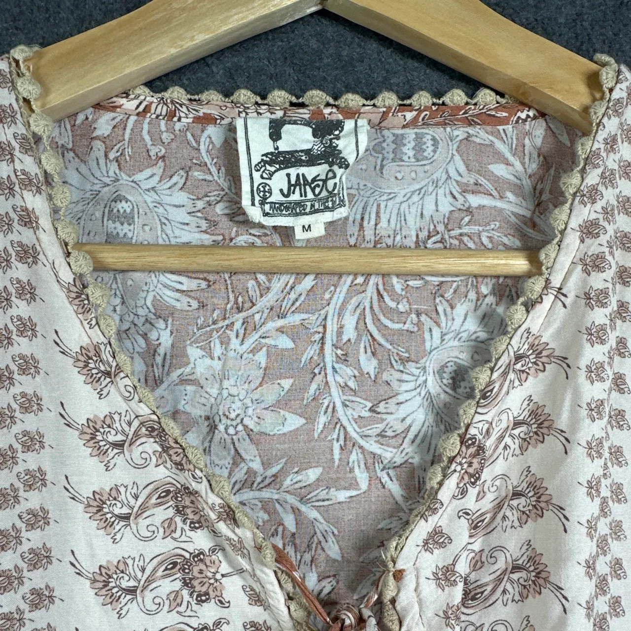 Jaase Indah Print Chloe Top oversized bohemian blouse size M — photo 8