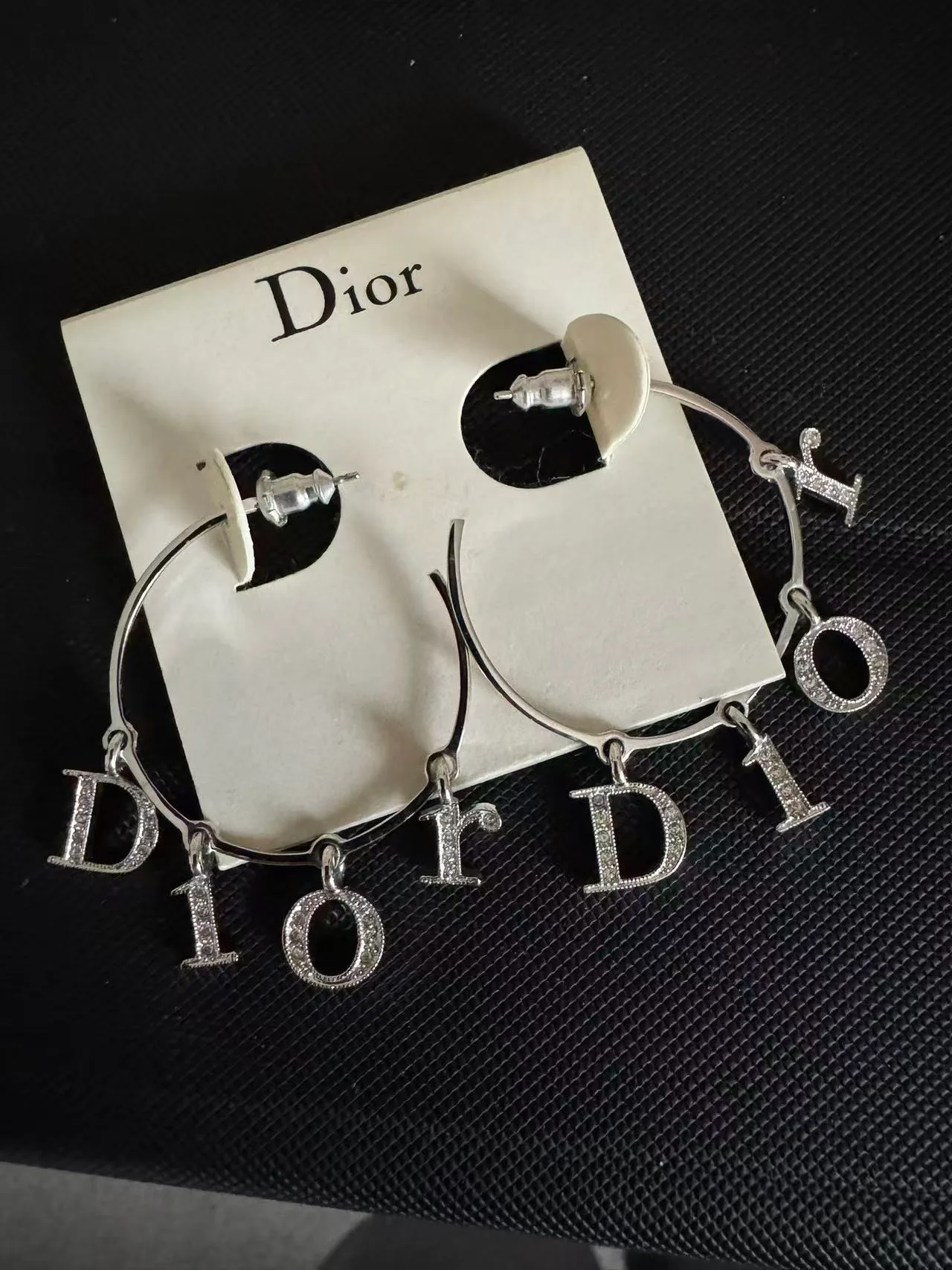 Christian Dior DIO(R) Charm Hoop Earrings – Excellent Condition — photo 2