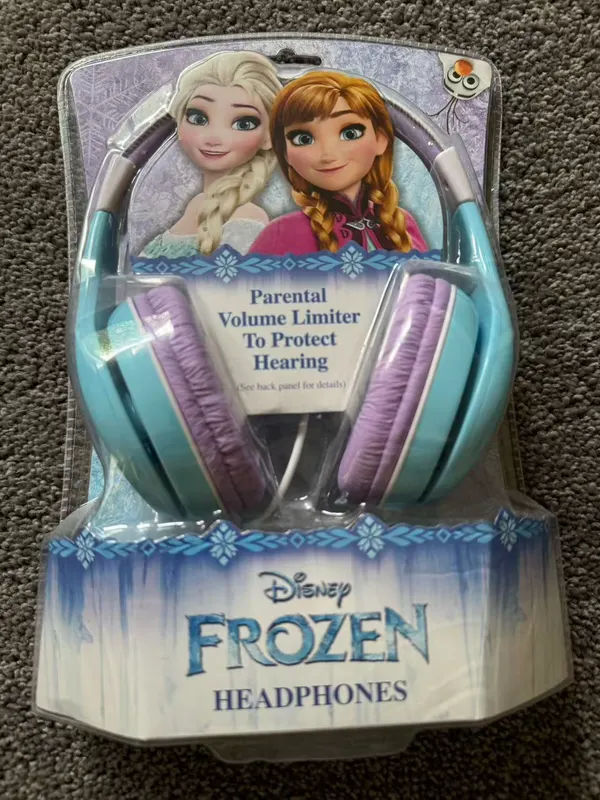 Disney Frozen Elsa Anna Kids Children's Volume Limiting Over-Ear Wired Headphone