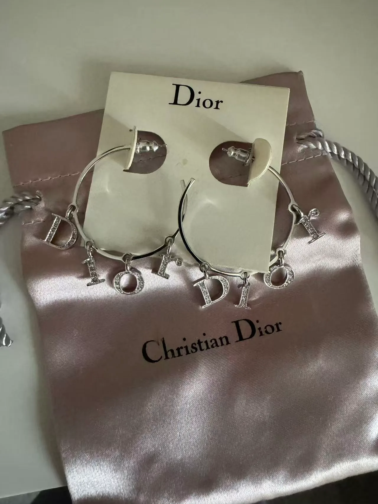 Christian Dior DIO(R) Charm Hoop Earrings – Excellent Condition — photo 5