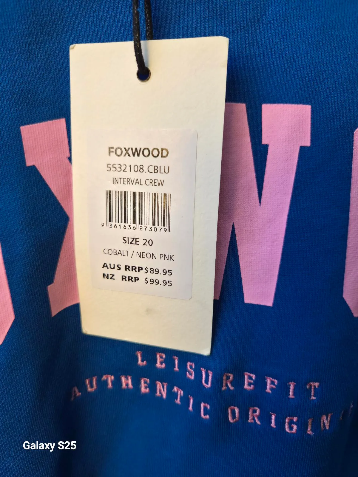 Royal Blue & Pink Oversized Graphic Sweatshirt / Streetwear Crewneck — photo 6
