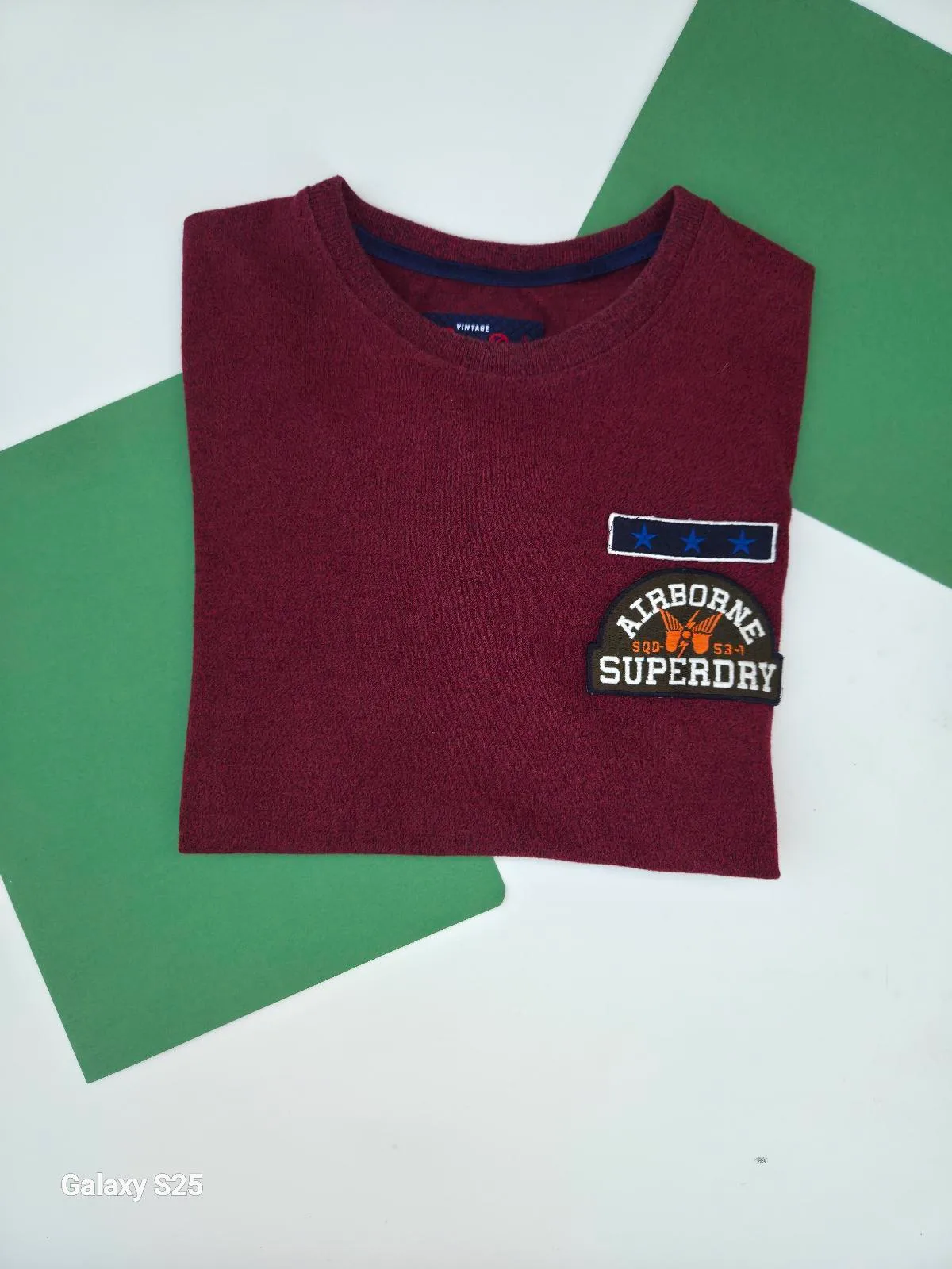 Superdry Burgundy Graphic Patch T-Shirt — photo 6