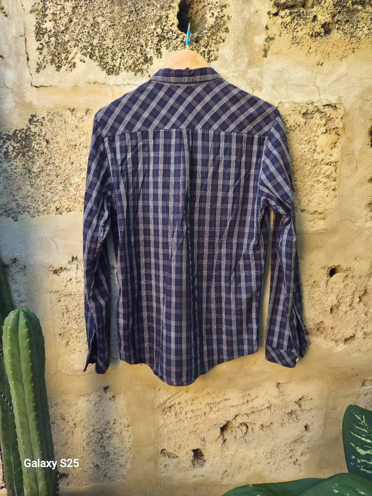RVCA Navy Check Long Sleeve Shirt — photo 4