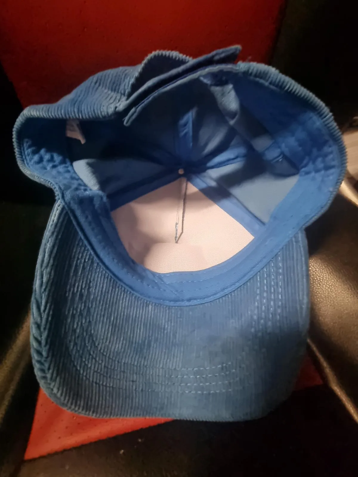 Vintage 90s Big M Milk Corduroy Cap - Retro Aussie Promo Hat Blue – photo 2