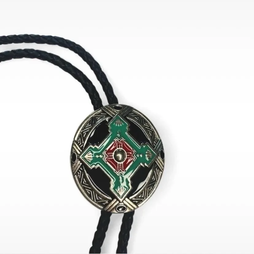 Vintage-Style Southwest "Wedding" Bolo Tie Native American Inspired — photo 5