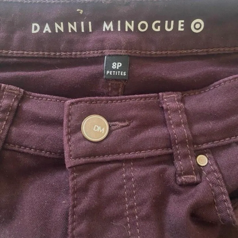 Dannii Minogue Ankle Grazer Skinny Jeans Burgundy Size 8P NWOT – photo 3