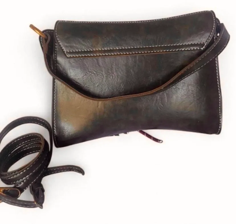Western-Style Saddle inspired Shoulder Bag Brown Cowgirl Equestrian – photo 4
