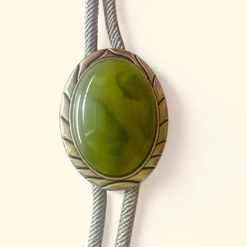 Southwestern Style Green Onyx Bolo Tie – photo 5