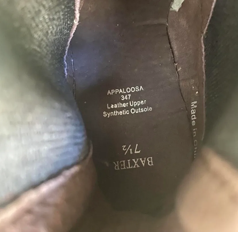 Baxter Men's Leather Riding Boots-Appaloosa 347 size 71/2 – photo 3