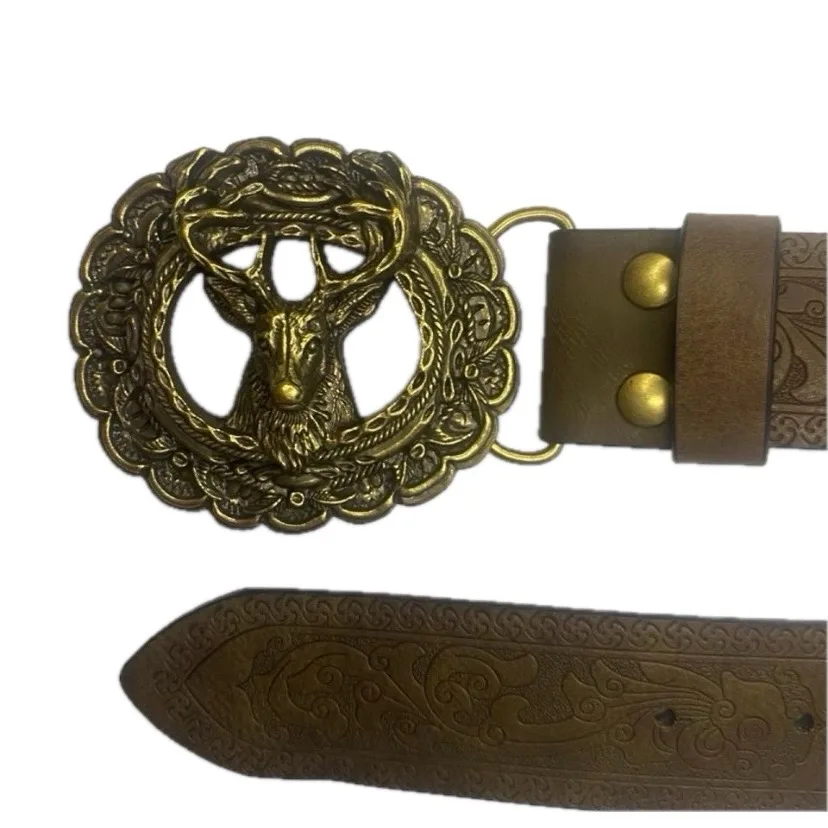 Western Brown Embossed Belt Deer Buckle – photo 6