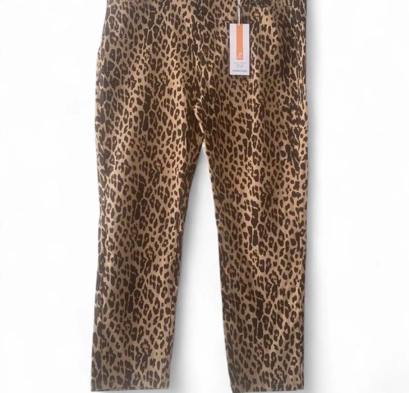 Rockmans Jeans Leopard Print Size 14 NWT – photo 2