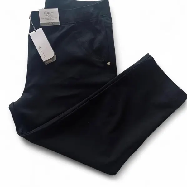 W Lane Black Sateen Crop Pants 14