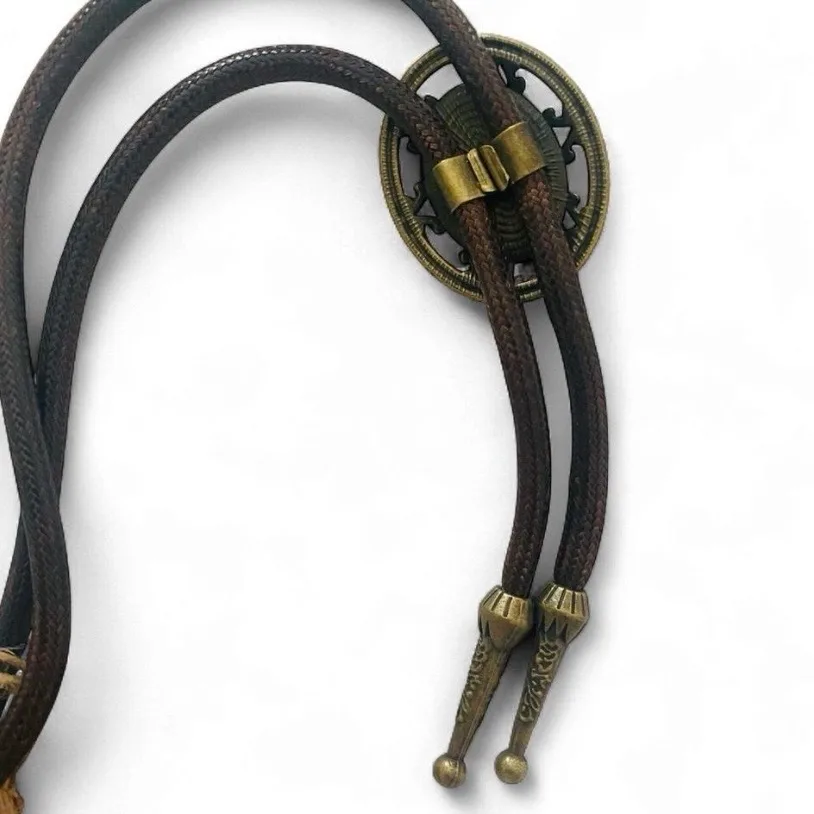 Vintage Style Western Bolo Tie/Necklace Tiger’s Eye BNWT – photo 6