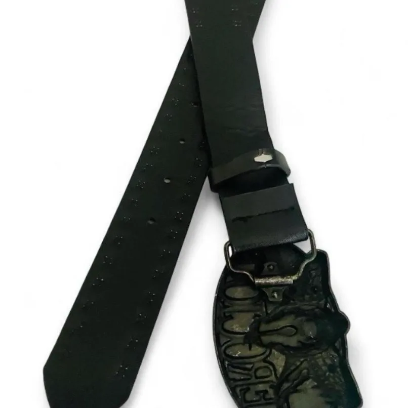 Punk rock gothic studded belt snakehead buckle — photo 8