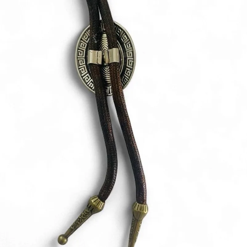 Vintage Style Western Mixed Metal Tiger's Eye Bolo Tie BNWT – photo 4