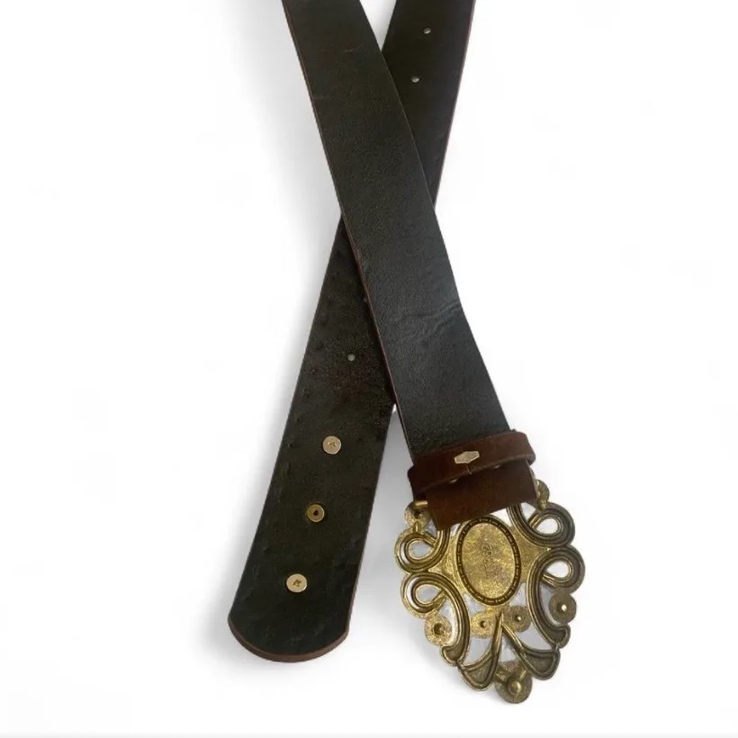Vintage-Style Western Turquoise Concho Belt Brown – photo 7