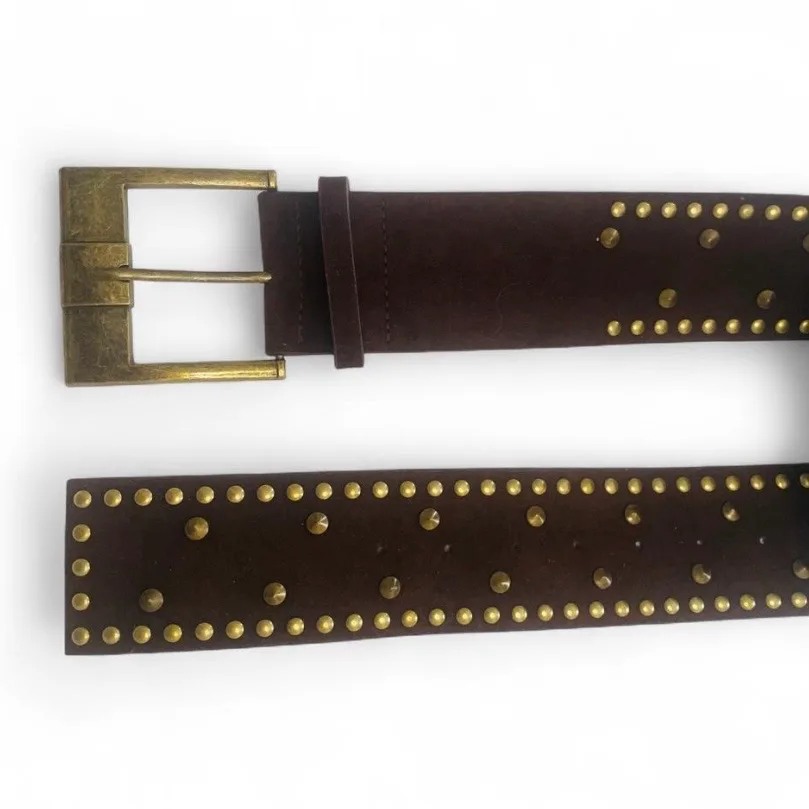 Viking-Style Studded Faux Suede Belt NEW — photo 4