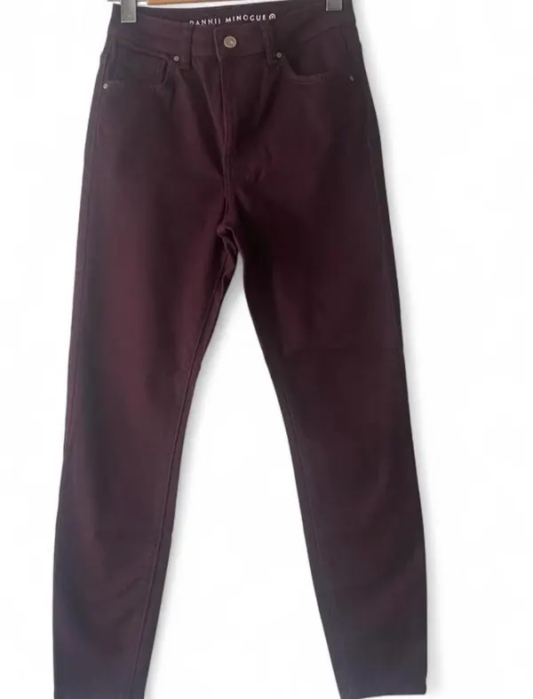 Dannii Minogue Ankle Grazer Skinny Jeans Burgundy Size 8P NWOT