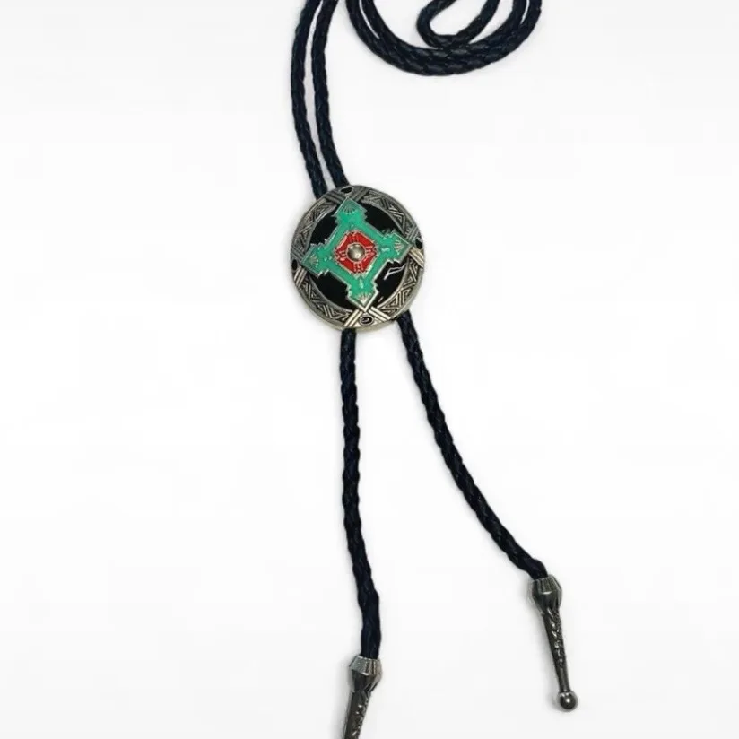 Vintage-Style Southwest "Wedding" Bolo Tie Native American Inspired — photo 6