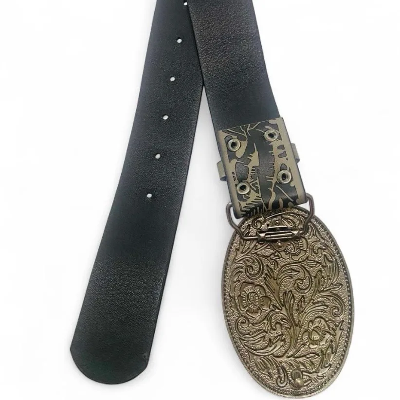 Western Style Belt Silver-Tone Buckle — photo 5