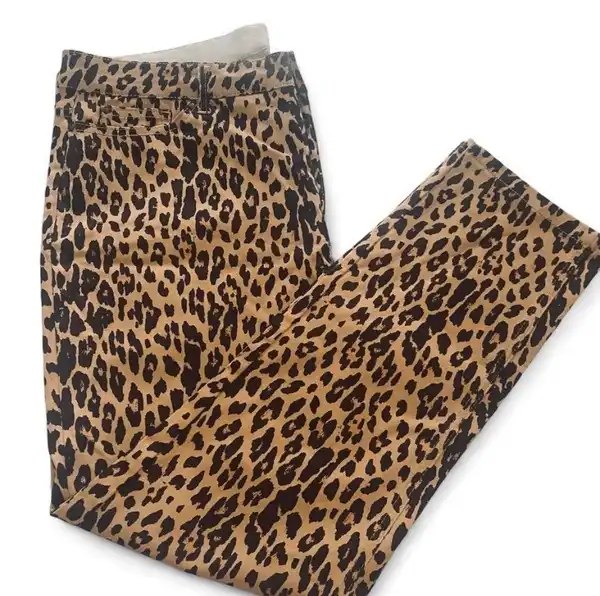 Rockmans Jeans Leopard Print Size 14 NWT
