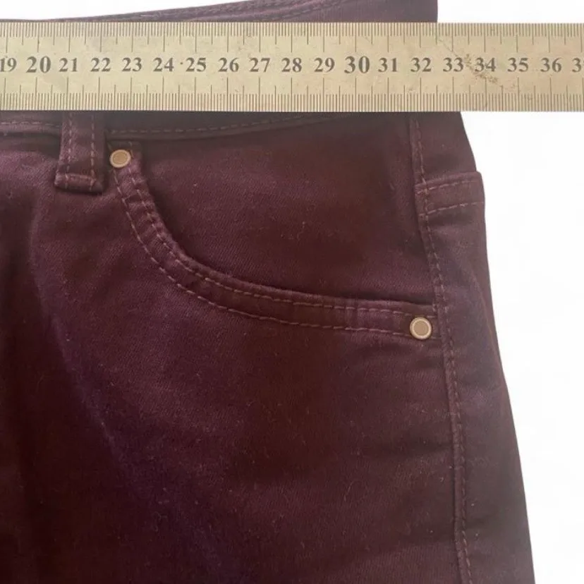 Dannii Minogue Ankle Grazer Skinny Jeans Burgundy Size 8P NWOT – photo 5