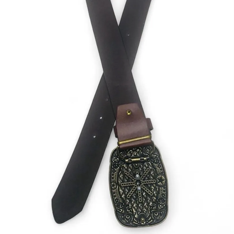 Western Embossed Belt Ornate Galloping Horse Buckle — photo 6