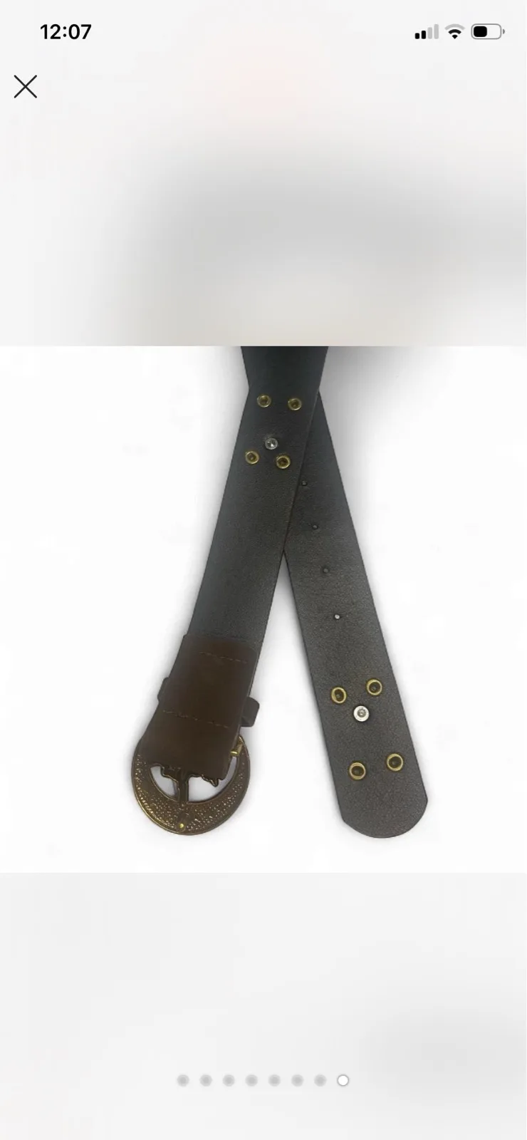 Whimsigoth Brown Suedette Witchy Belt Crescent Moon & Witch Buckle BNWT – photo 8