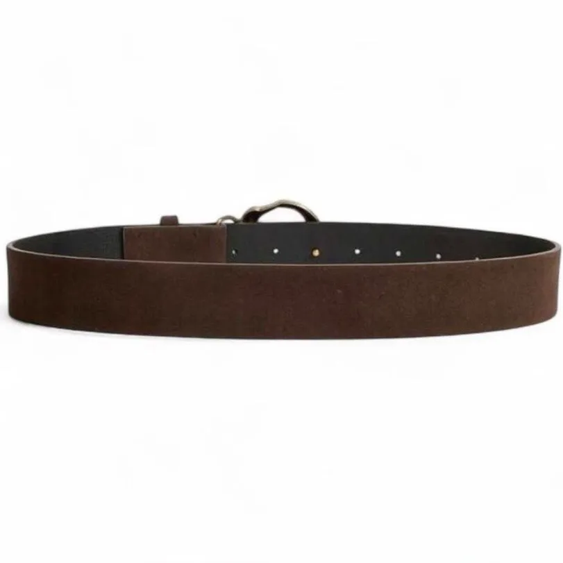 Vintage Style Celestial Man in the Moon & Nymph Buckle Belt Brown Suedette BNWT – photo 7