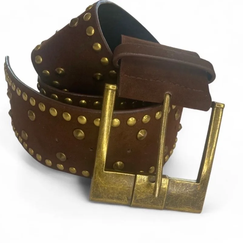 Viking-Style Studded Faux Suede Belt NEW — photo 3