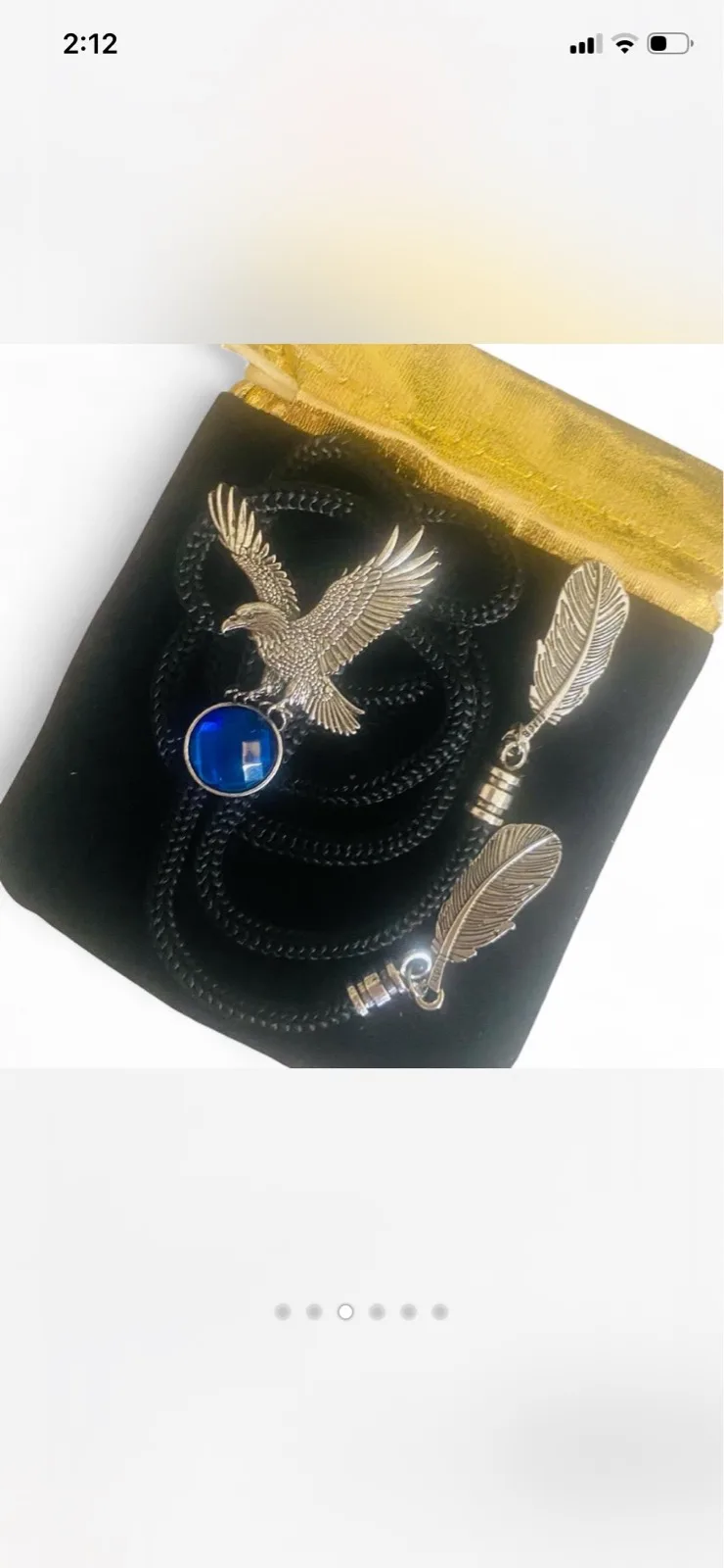 Western Bolo Tie Silver-Tone Eagle Blue Crystal – photo 2