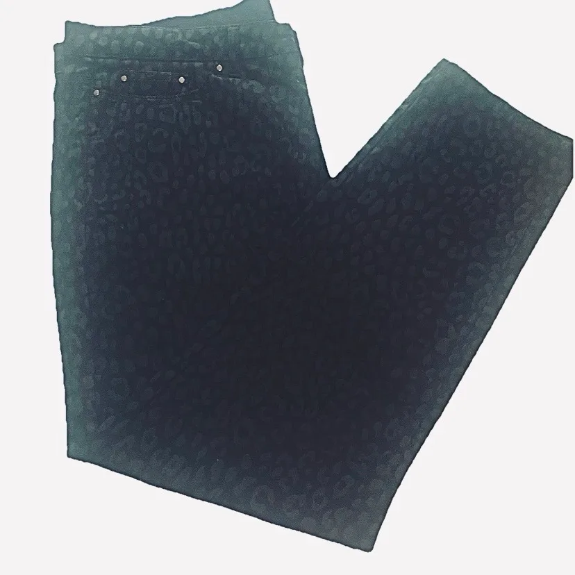 Rockman's Leopard Print Jeans 16 Blk/Grey BNWT – photo 2