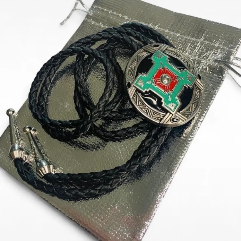 Vintage-Style Southwest "Wedding" Bolo Tie Native American Inspired — photo 3