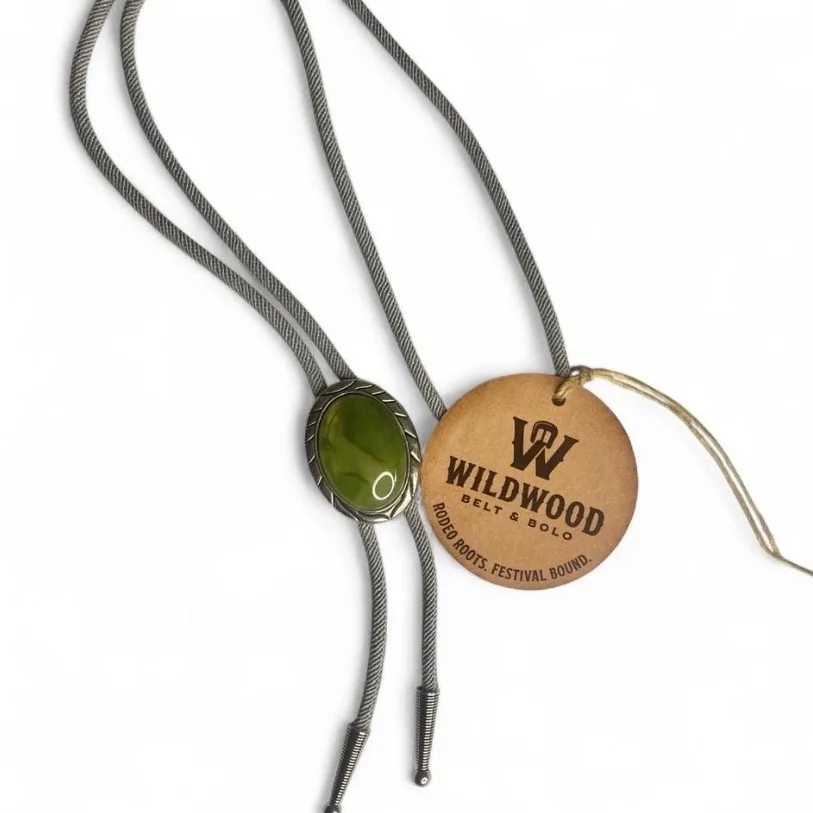 Southwestern Style Green Onyx Bolo Tie – photo 2