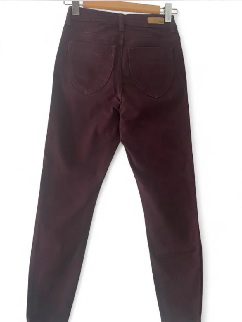 Dannii Minogue Ankle Grazer Skinny Jeans Burgundy Size 8P NWOT – photo 2