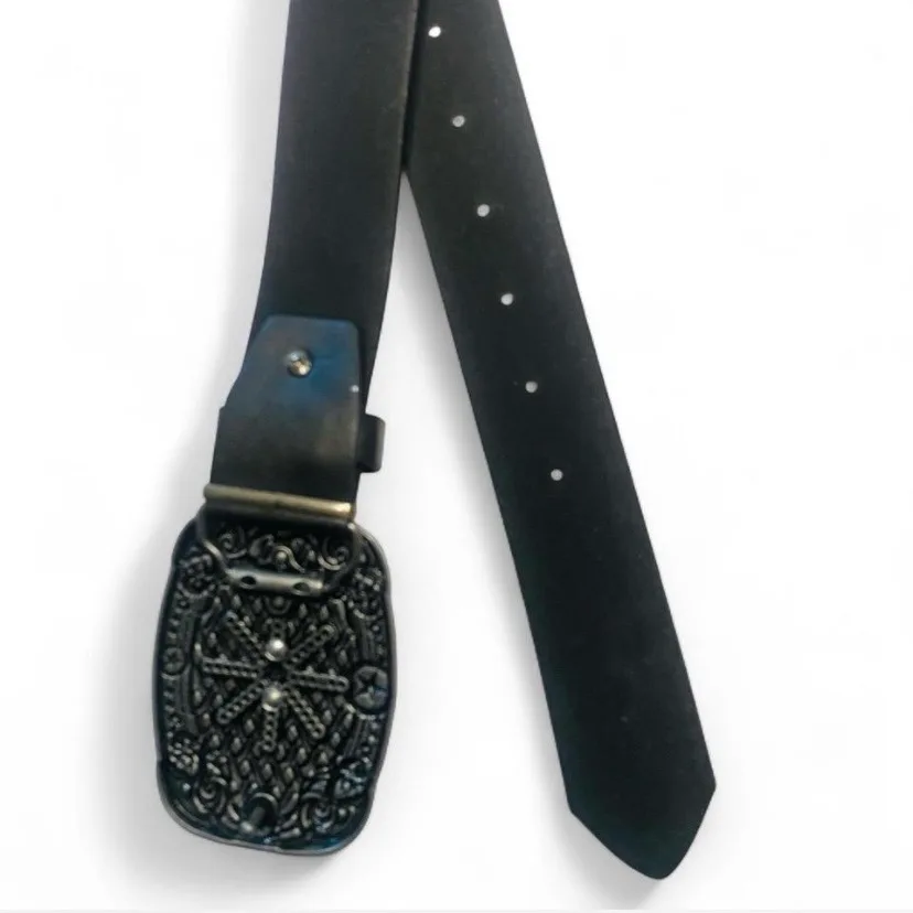 Western Embossed Belt Ornate Galloping Horse Buckle — photo 8