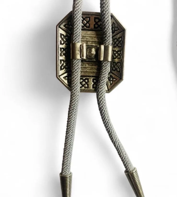 Western Boho Bolo Tie Silver-Tone Celtic Knot & Green Onyx NEW – photo 4