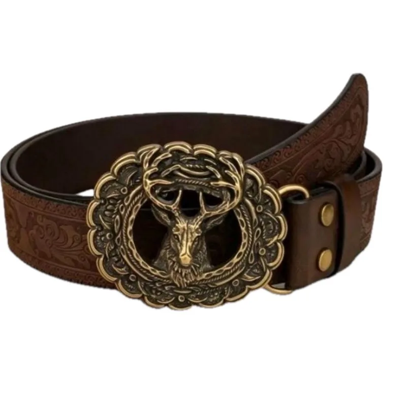 Western Brown Embossed Belt Deer Buckle – photo 4