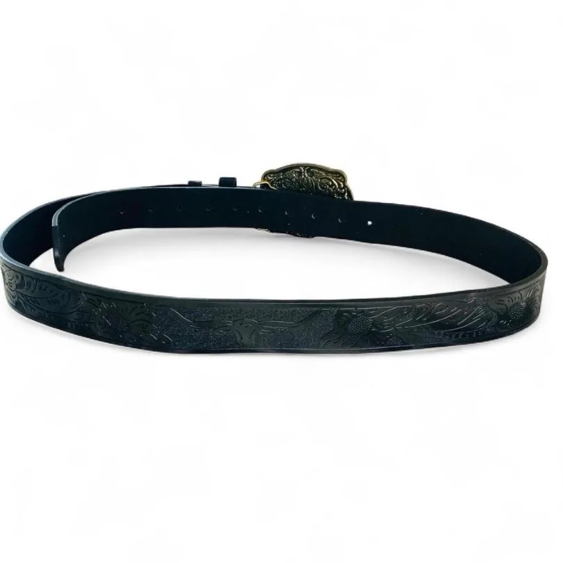 Custom Western Belt with Boots Buckle — photo 4