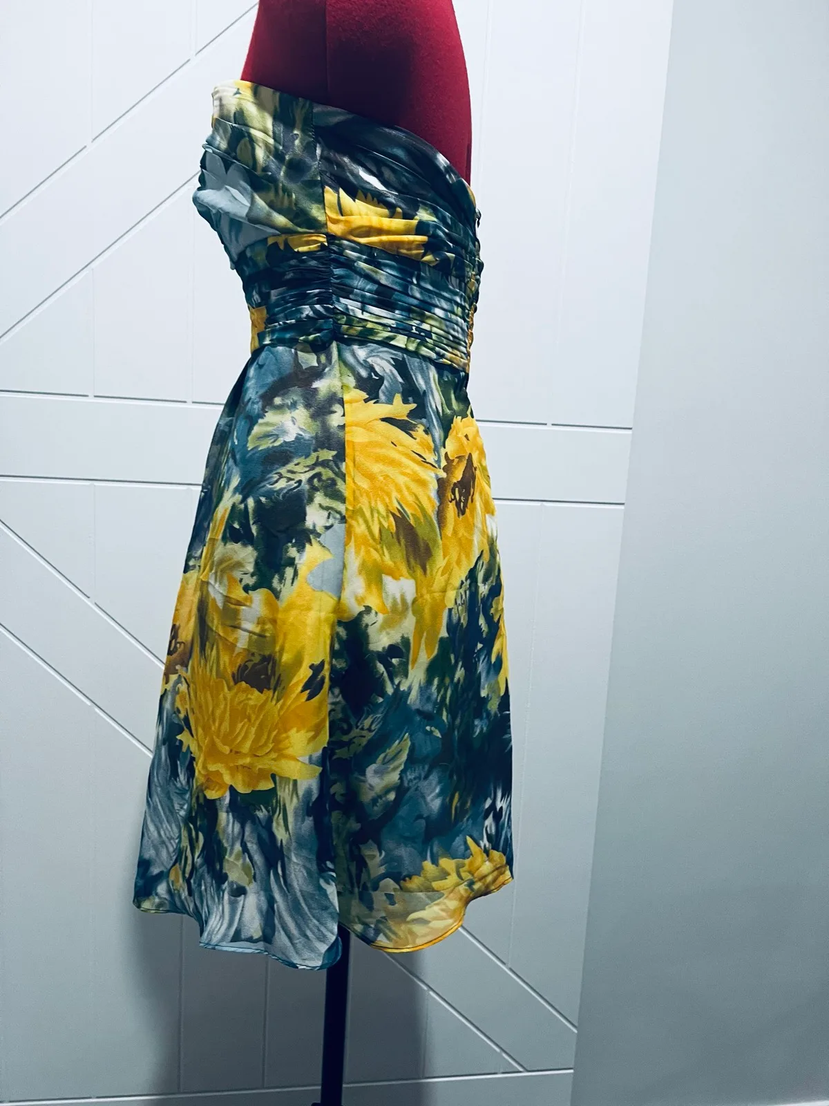 Wayne cooper yellow and blue mini dress — photo 7