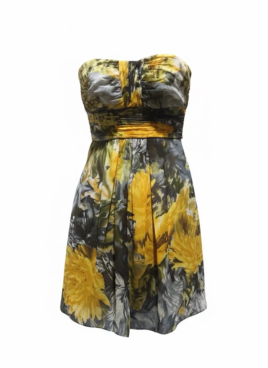 Wayne cooper yellow and blue mini dress — photo 2