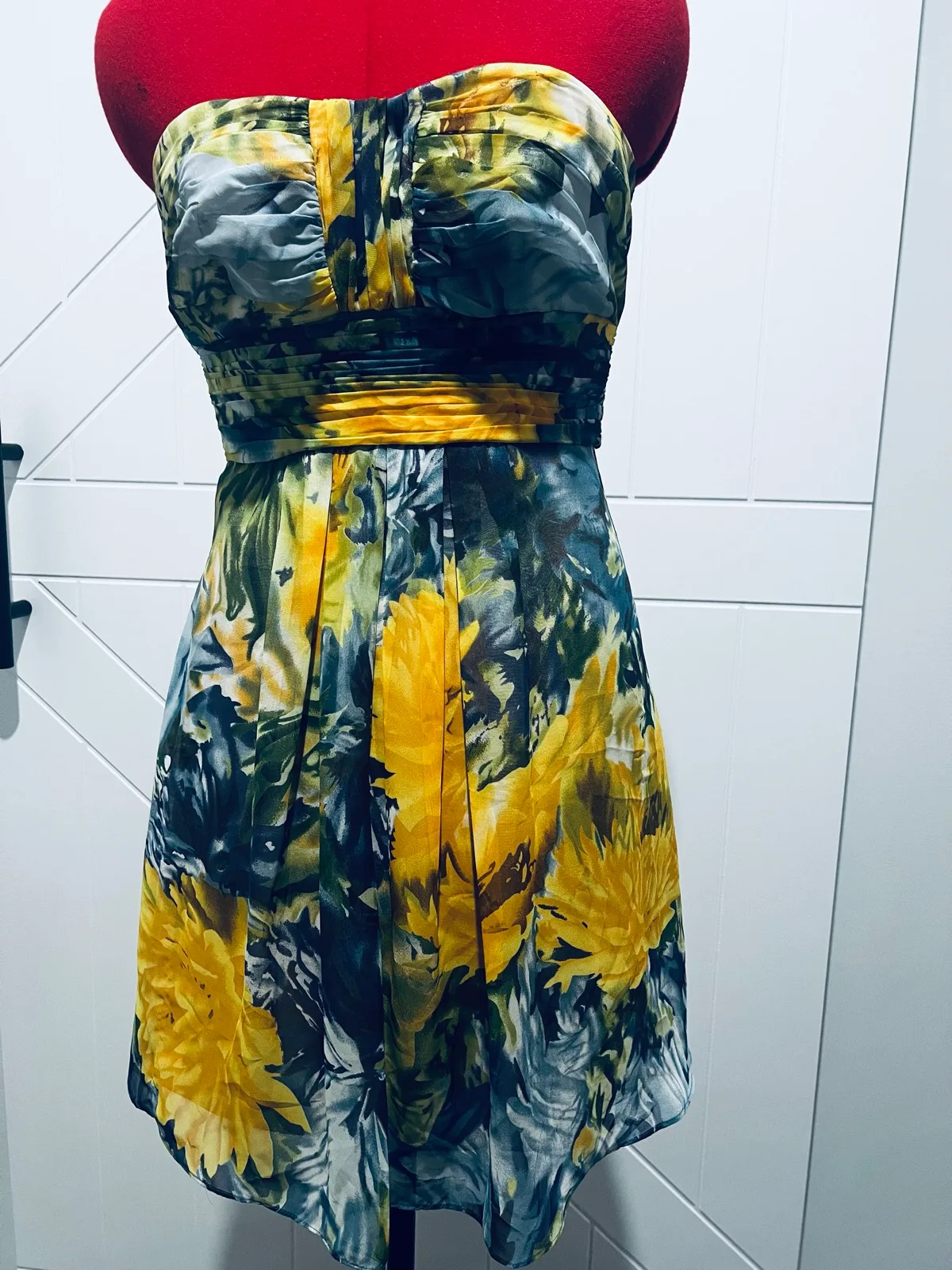 Wayne cooper yellow and blue mini dress — photo 4