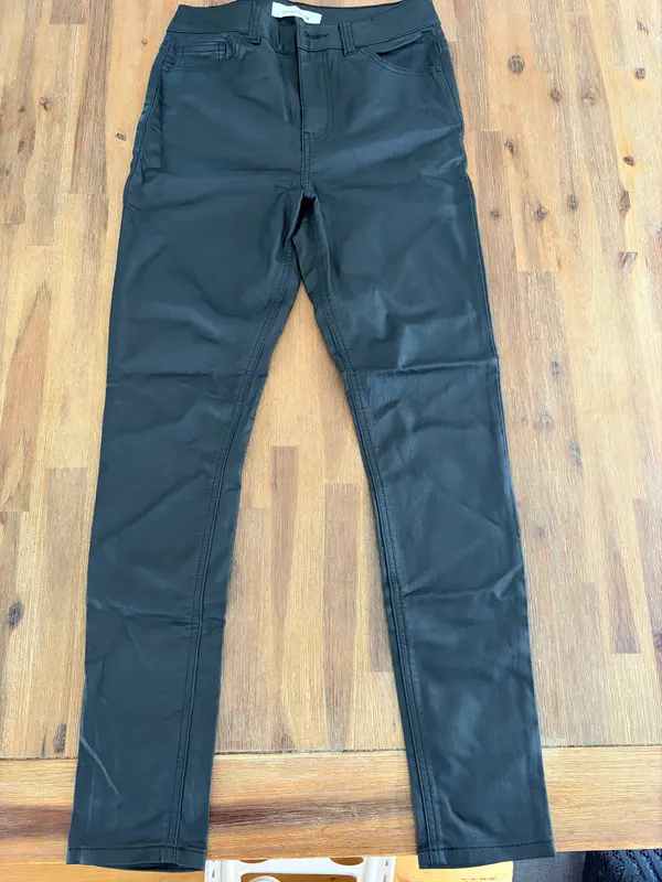 anko skinny high rise leather look pants size 8