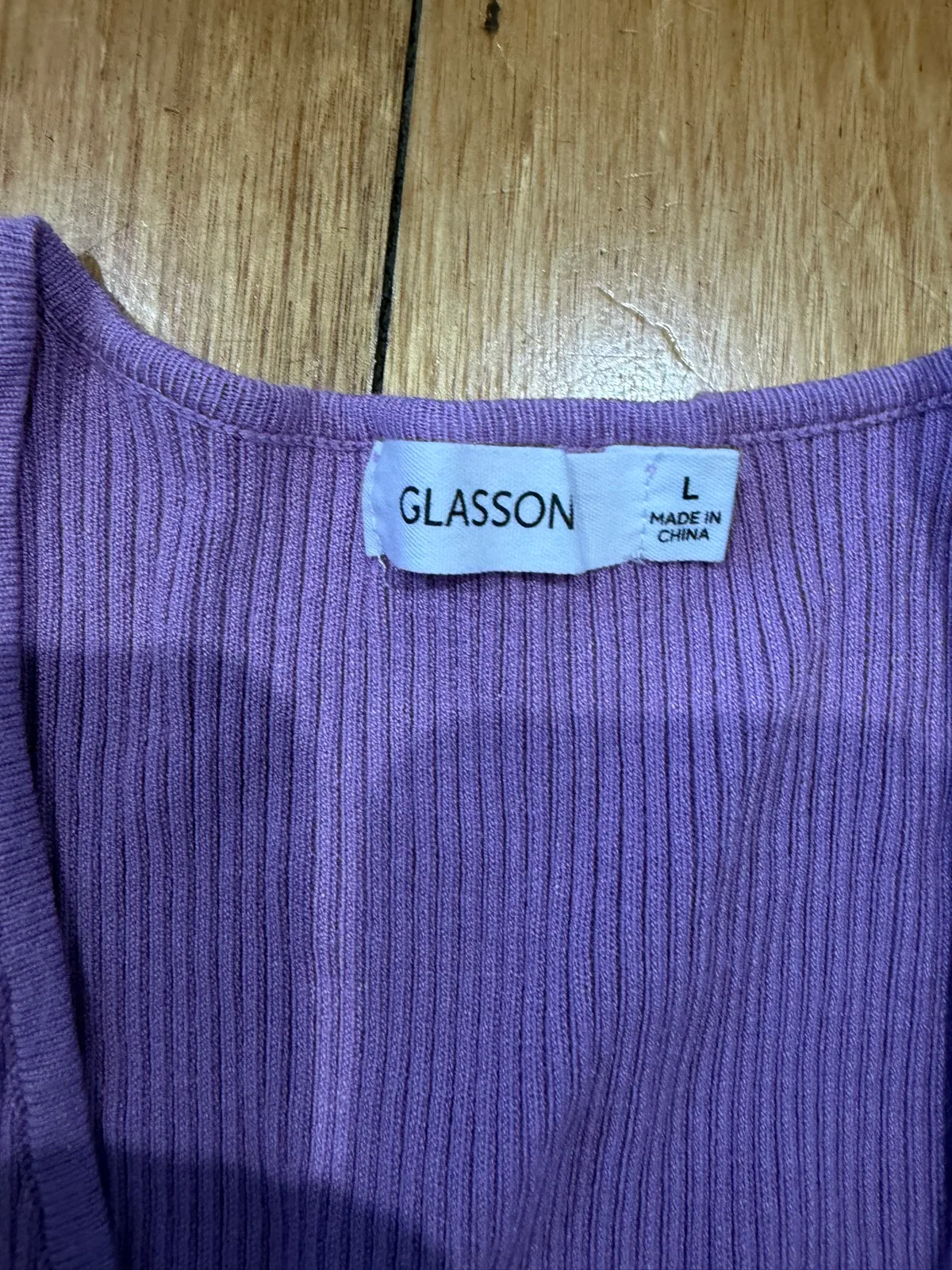 Glassons short sleeve ribbed knit crop size L – photo 2