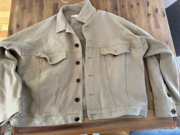 H & M twill trucker style jacket size eur 38 (uk8)