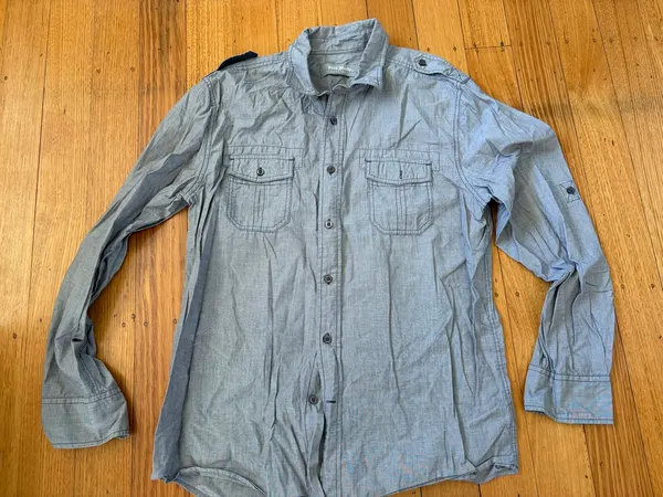 Just jeans grey long sleeve shirt size L