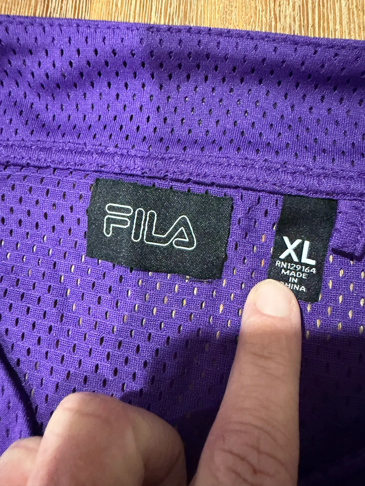Fila button down mesh baseball jersey size xl – photo 2