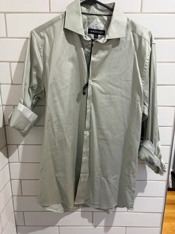 Tarocash slim textured button shirt size xs