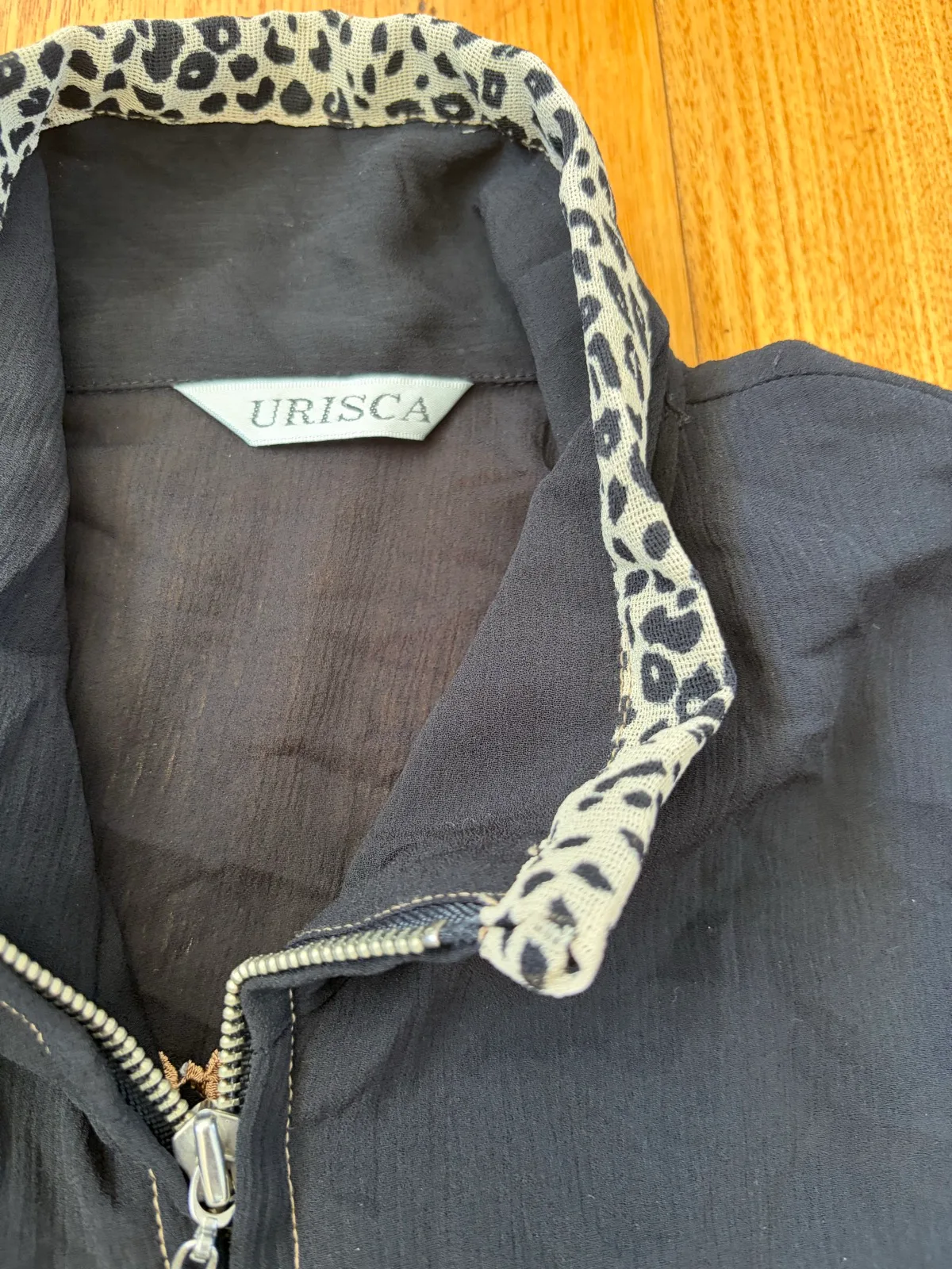 Vintage Urisca light full zip sheer jacket size s/m – photo 2